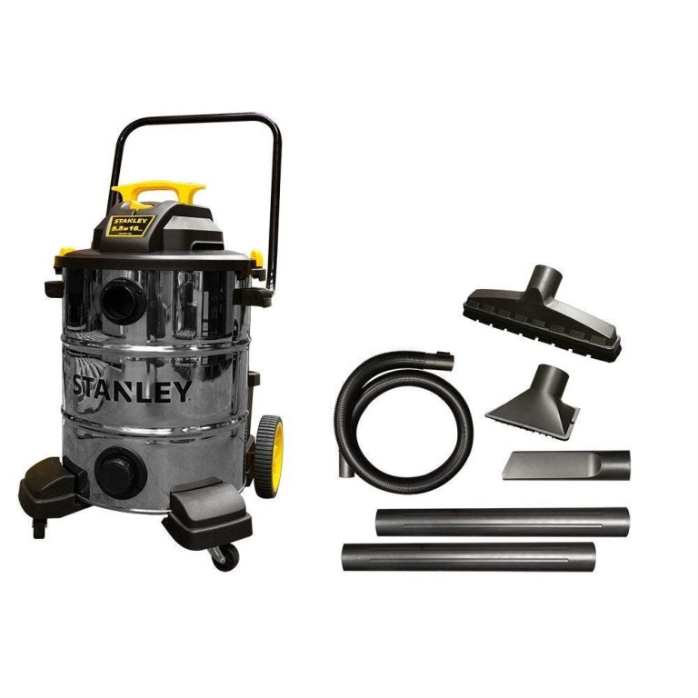 Aspiradora De 16 Galones Y 5.5hp Tanque De Acero Inoxidable Para Seco Y Humedo Stanley