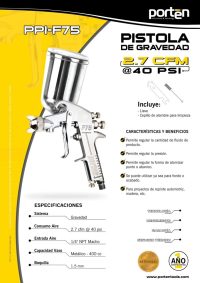 Pistola De Gravedad 1.5mm 400cc Porten