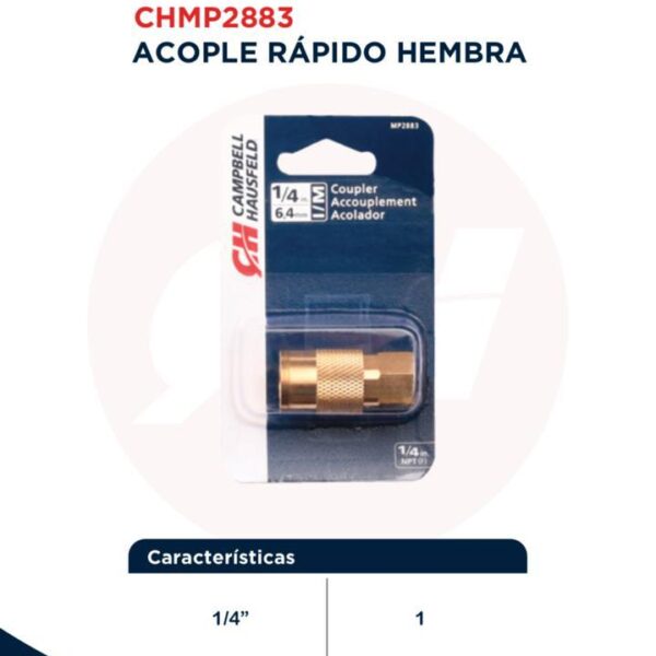 Acople Aire Hemrba Rapido 1/4" Npt Campbell