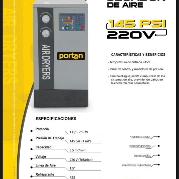 Secador de Aire 220v Trifasico Para Xct-30 Prtn