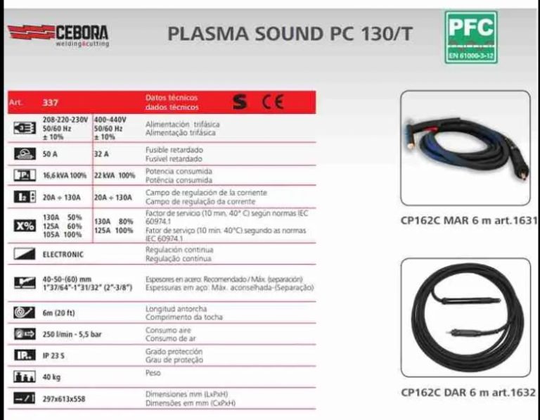 Cebora Plasma Sound PC 130/T Art.337