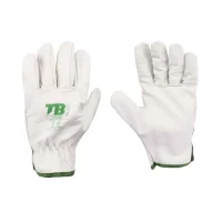 Guante De Cuero/Tela Gris Con Norma Numero 9 Para Operador Bodero