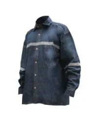 Camisa Prelavada Con Cinta Reflectiva Talla 36