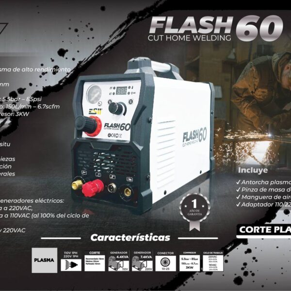 CORTADORA PLASMA  FLASH 60 ESII (INDUSTRIAL)