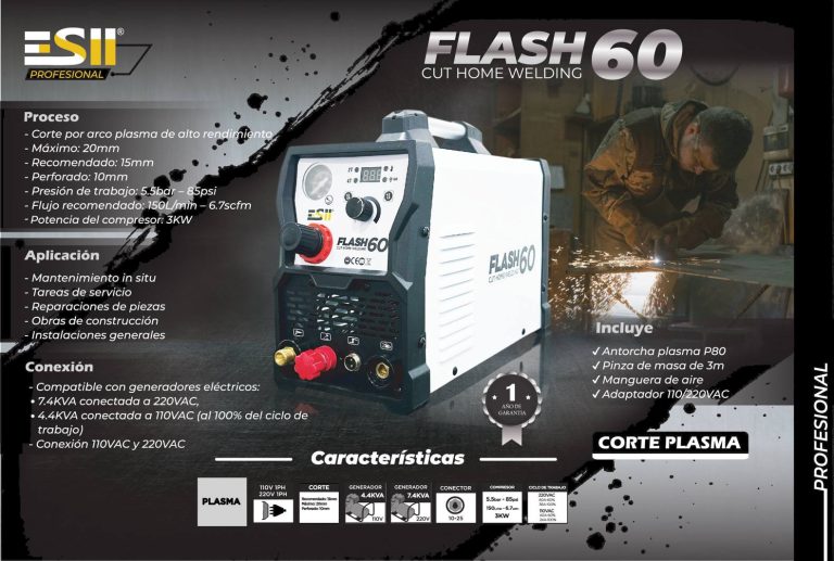 CORTADORA PLASMA  FLASH 60 ESII (INDUSTRIAL)