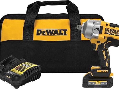 LLAVE DE IMPACTO INALAMBRICA 1420 -1900FT LB 20V MAX 3/4" + 1 BATERIA5AH + CARGADOR DEWALT