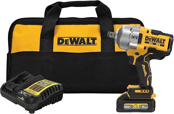 LLAVE DE IMPACTO INALAMBRICA 1420 -1900FT LB 20V MAX 3/4" + 1 BATERIA5AH + CARGADOR DEWALT