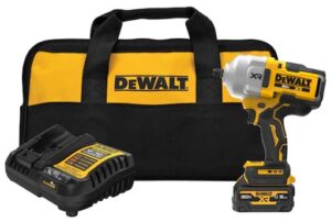 LLAVE DE IMPACTO INALAMBRICA 1200-1750 FT LB 20V MAX 1/2" + 1 BATERIA 5AH + CARGADOR DEWALT