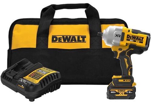 LLAVE DE IMPACTO INALAMBRICA 1200-1750 FT LB 20V MAX 1/2" + 1 BATERIA 5AH + CARGADOR DEWALT