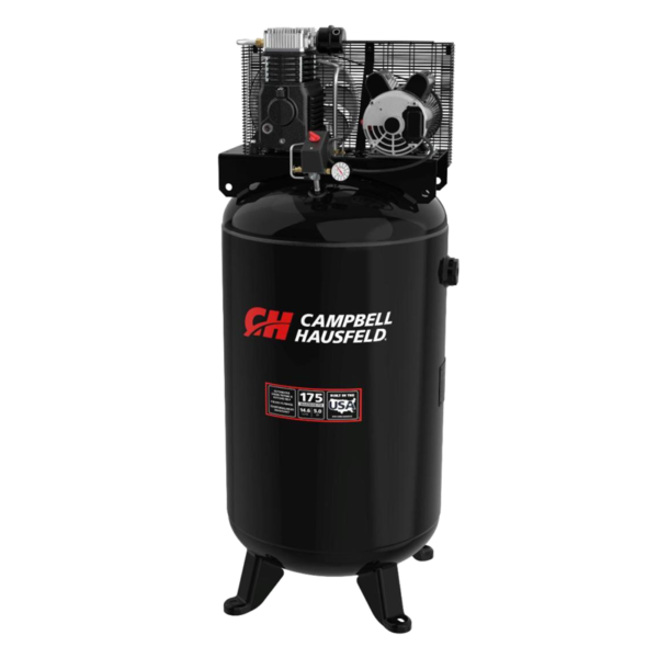 COMPRESOR VERTICAL 80GL (MONOFASICO _ 230V - 60HZ) _1 ETAPA -5HP - 14.6 SCFM ~ 175PSI CAMPBELL